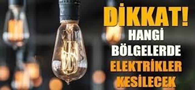 Dikkat! Elektrikler Kesilecek