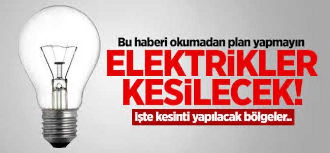 Dikkat! Elektrik Kesintisi Var!