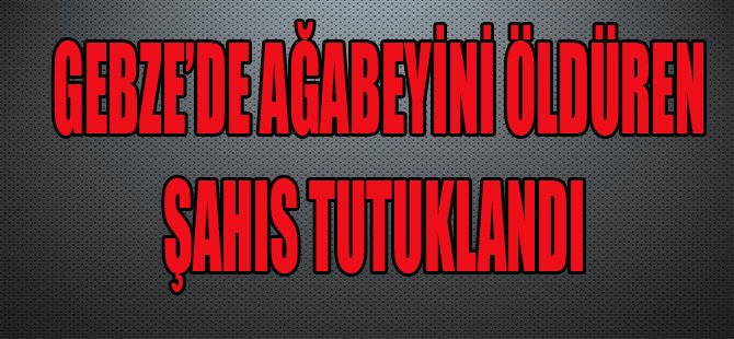 Gebze'de Ağabeyini Öldüren Şahıs Tutuklandı