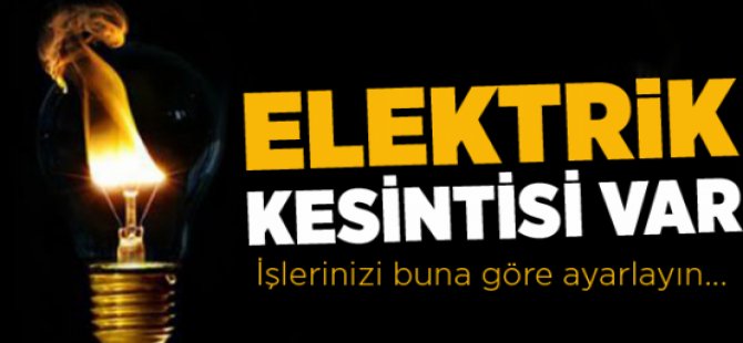 Dikkat! Elektrik Kesintisi Var!