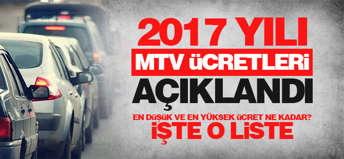 2017 yılı MTV ücretleri açıklandı!