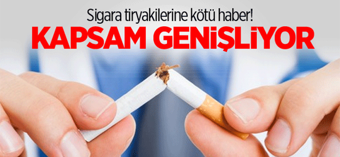 Sigara yasağı genişletiliyor