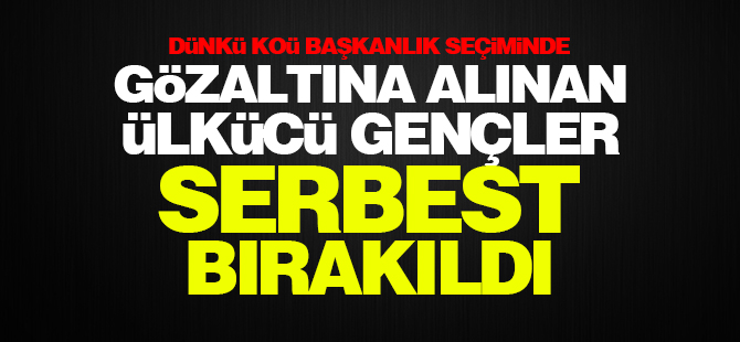 Gözaltına alınan ülkücü gençler serbest bırakıldı