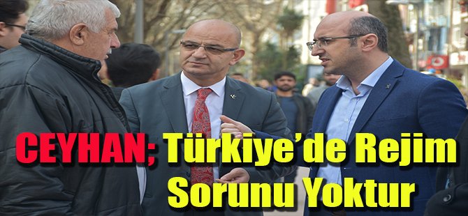 Ceyhan “Türkiye de Rejim Sorunu yoktur”