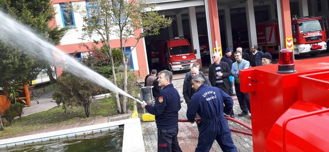 Köylülere yangına ilk müdahale eğitimi