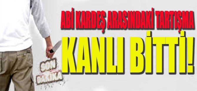 Abi Kardeş Arsındaki Tartışma Kanlı Bitti