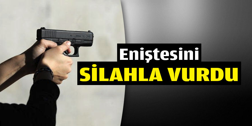 Eniştesini silahla vurdu