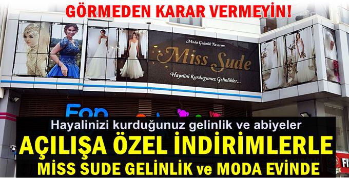 Miss Sude Gelinlikten açılışa özel kampanya