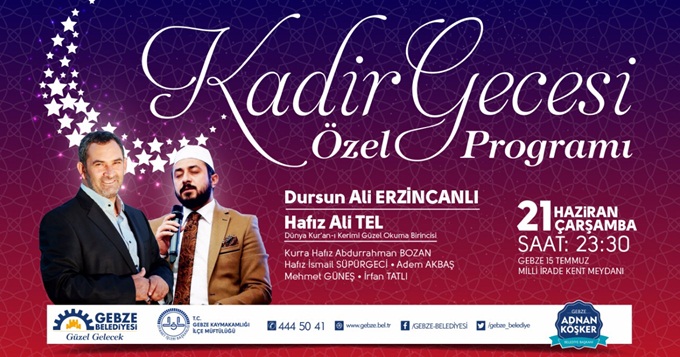 Kent Meydanında Kadir Gecesine özel program