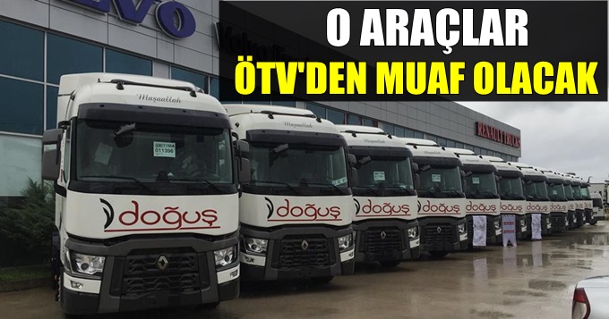 O araçlar ÖTV'den muaf olacak