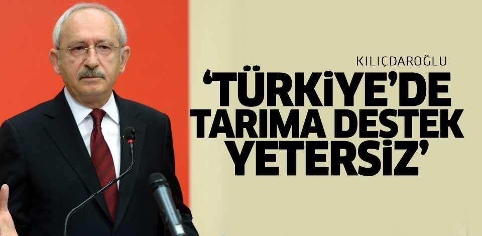 Kılıçdaroğlu: Türkiye'de tarıma destek yetersiz