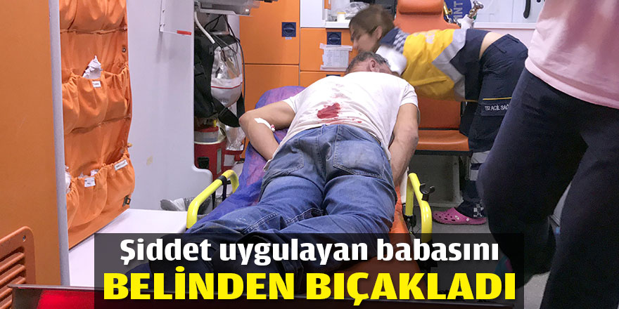 Babasını bıçakladı