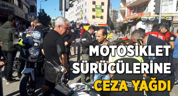 Gebze'de motosiklet sürücülerine ceza yağdı!