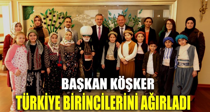 Başkan Köşker, Türkiye birincilerini ağırladı