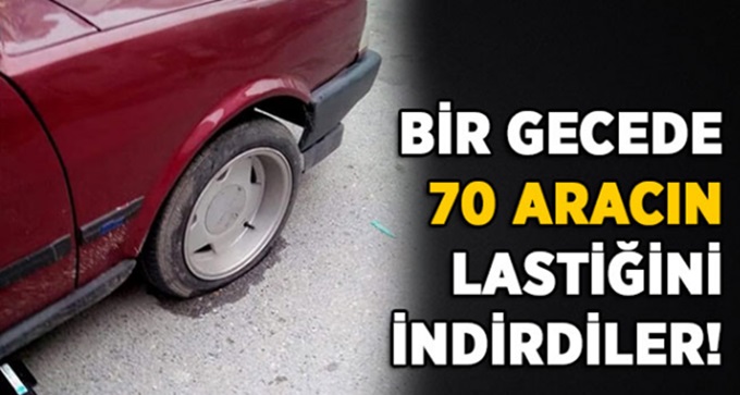 Gebze'de bir gecede 70 aracın lastiğini patlattılar!