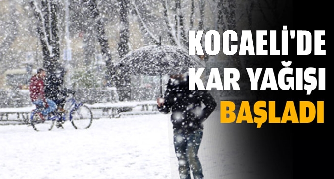 Kocaeli'de beklenen kar geldi!