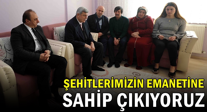 'Şehitlerimizin emanetlerine sahip çıkıyoruz'