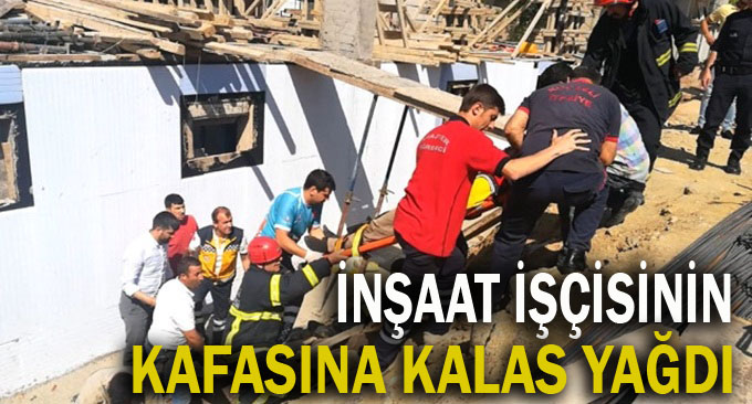 İşçinin üzerine kalaslar yağdı