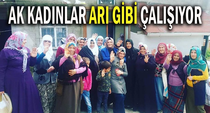AK Kadınlar arı gibi çalışıyor