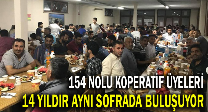 154 Nolu Kooperatif üyeleri ile iftar yaptı