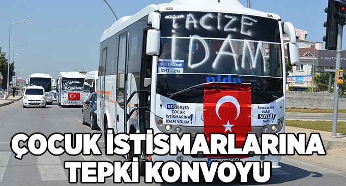 Çocuk istismarlarına tepki konvoyu