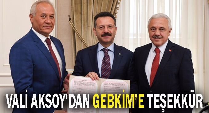 Aksoy'dan GEBKİM’e teşekkür