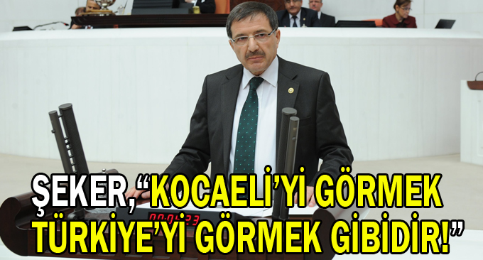 Şeker: “Kocaeli’yi görmek Türkiye’yi görmek gibidir!”