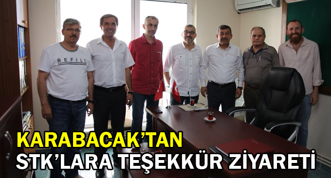 Karabacak'tan STK'lara teşekkür ziyareti