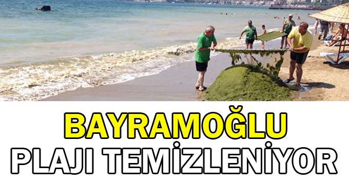 Bayramoğlu plajı temizleniyor
