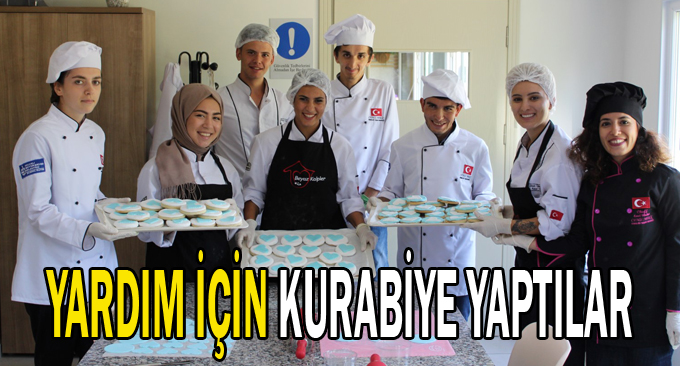 Yardım için kurabiye yaptılar