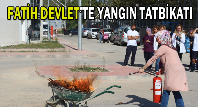 Fatih Devlet'te yangın tatbikatı