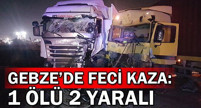 Gebze'de feci kaza:1 ölü 2 yaralı!