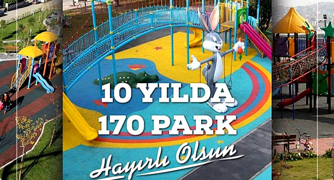 10 yılda 170 Park!