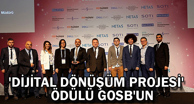 'Dijital Dönüşüm Projesi' ödülü GOSB'un