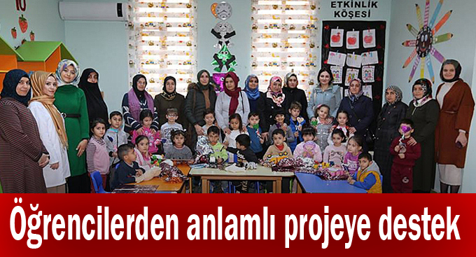 Öğrencilerden anlamlı projeye destek
