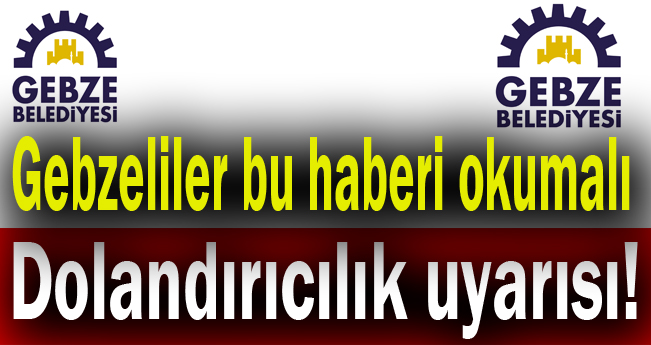 Dolandırıcılık uyarısı!