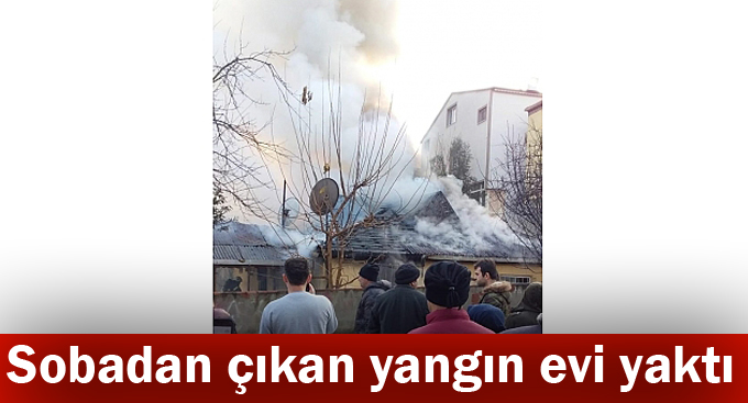 Sobadan çıkan yangın evi yaktı