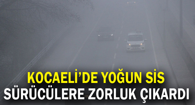 Kocaeli'de Yoğun sis sürücülere zorluk çıkardı