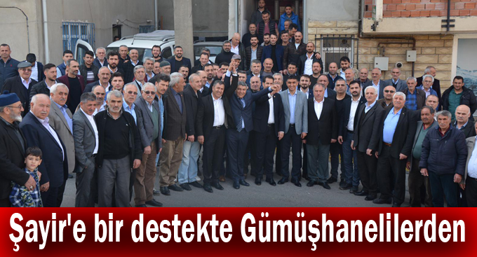 Şayir'e bir destekte Gümüşhanelilerden