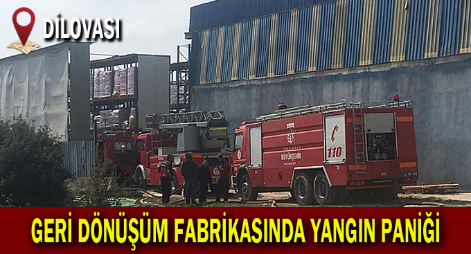 Geri dönüşüm fabrikasında yangın paniği