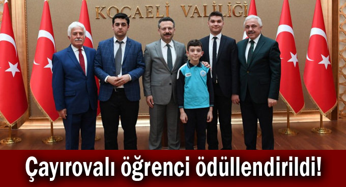 Çayırovalı öğrenci ödüllendirildi!