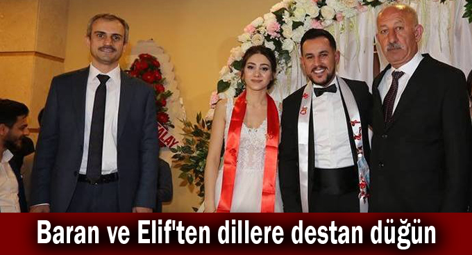 Baran ve Elif'ten dillere destan düğün