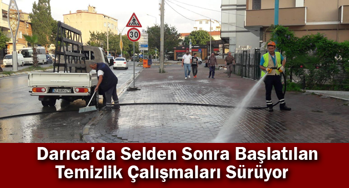 Darıca’da Selden Sonra Başlatılan Temizlik Çalışmaları Sürüyor