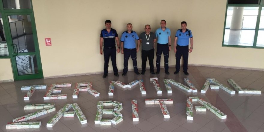 Terminalde binlerce kaçak pişmaniye ele geçirildi