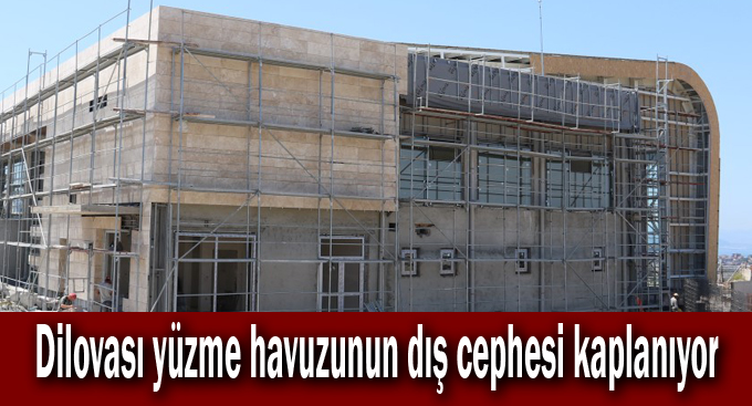 Dilovası yüzme havuzunun dış cephesi kaplanıyor