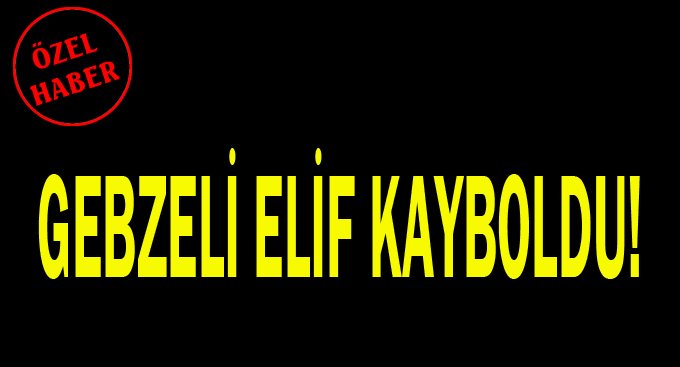Gebzeli Elif kayboldu!