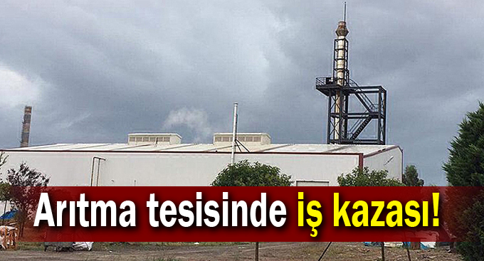 Arıtma tesisinde iş kazası!
