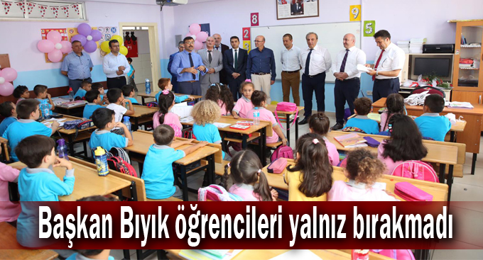 Başkan Bıyık öğrencileri yalnız bırakmadı