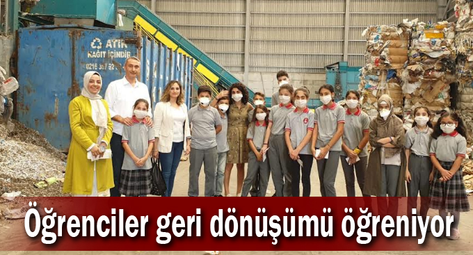 Öğrenciler geri dönüşümü öğreniyor