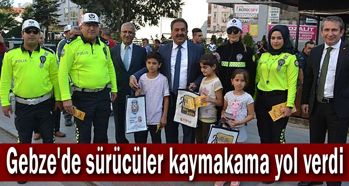 Gebze'de sürücüler kaymakama yol verdi